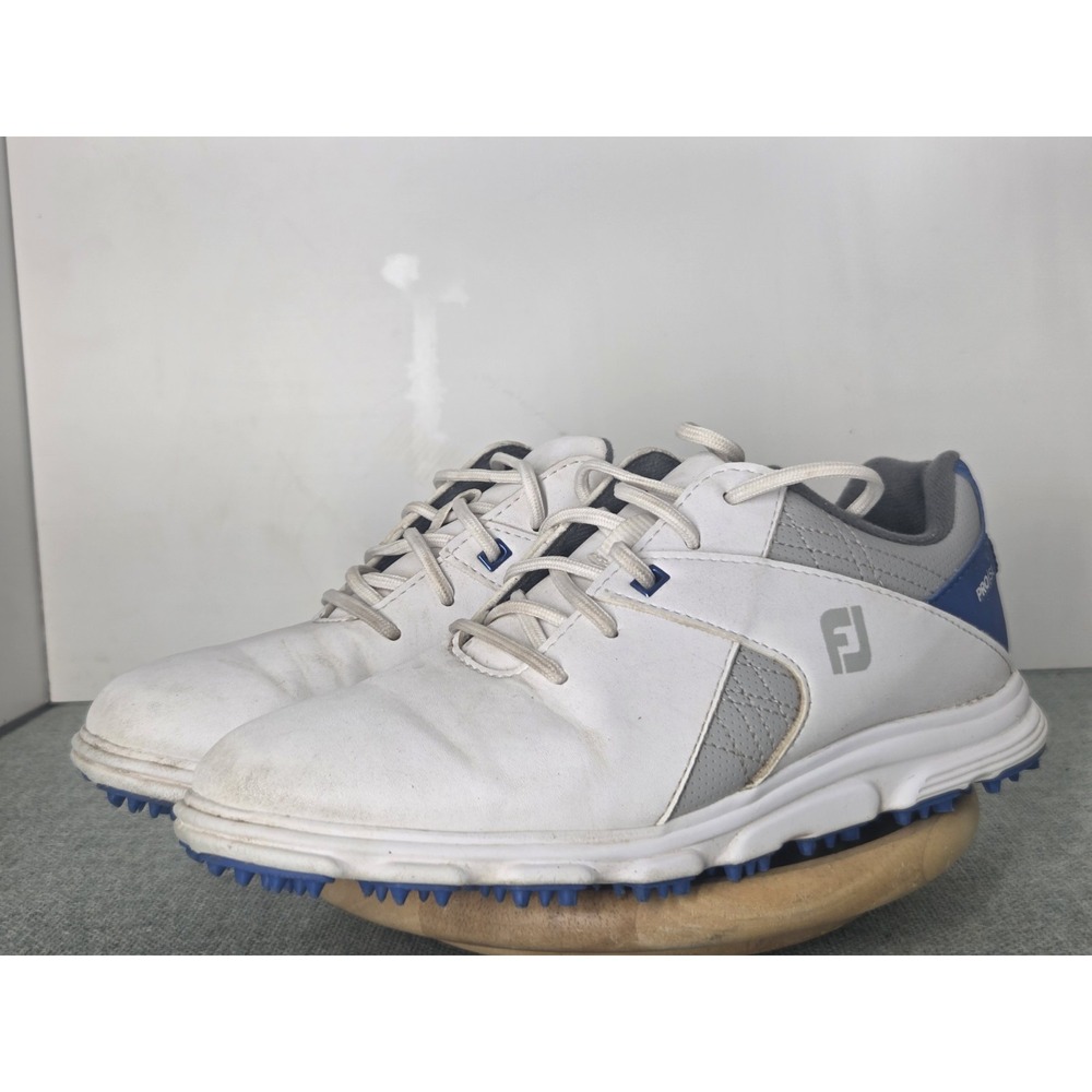 FootJoy FJ Golf Sneakers Shoes PRO SL 45029 Juniors Sz 3 M White Blue Gray